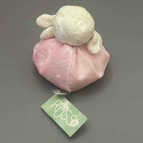 Vintage Russ Chubbies Lamb Sheep and Yellow Chick 4" Bean Bag Plush Lot of 2 - Picture 4 of 16